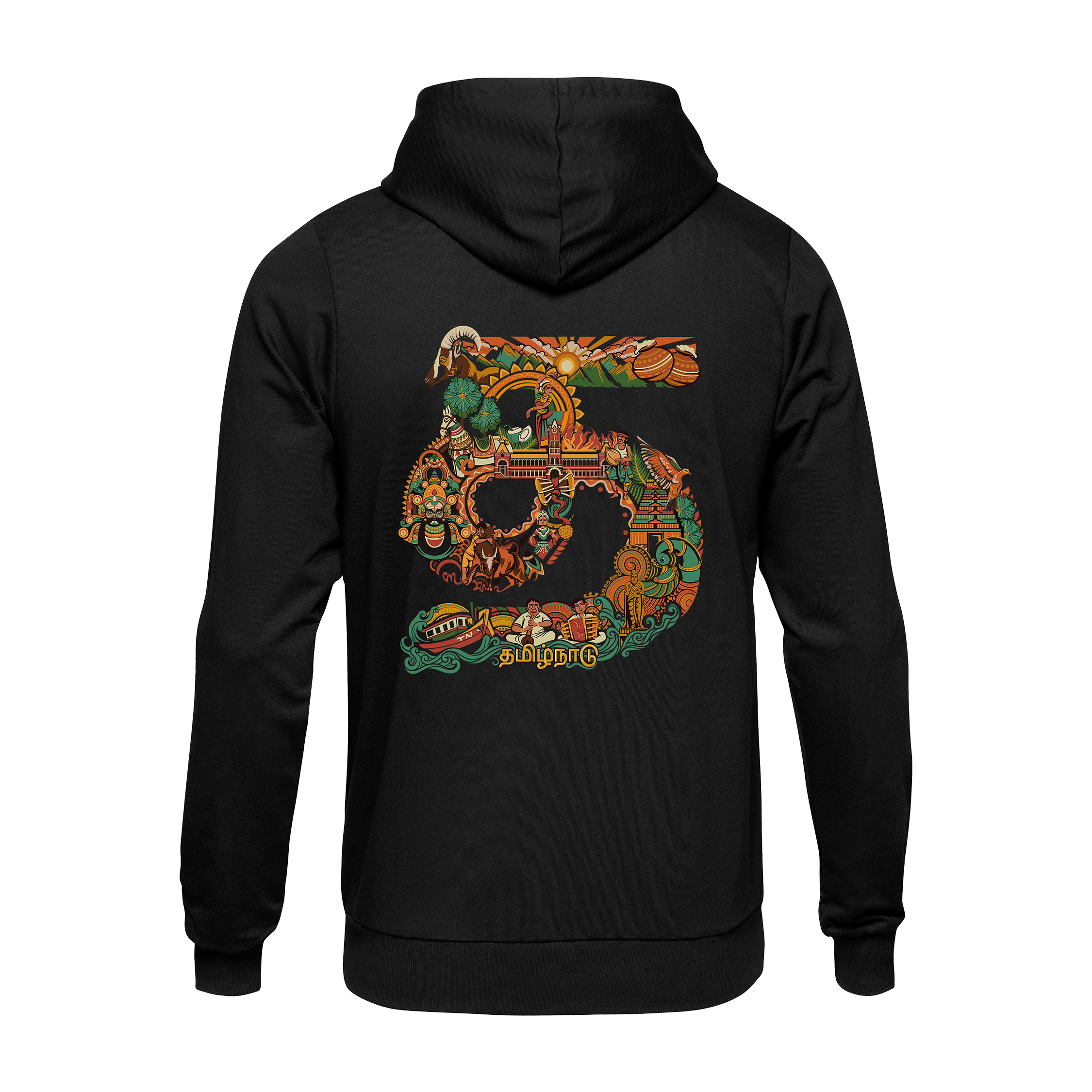 Tamil Nadu Text  Regular Hoodie